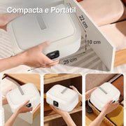 SecaBox com 29 cm de largura cabendo em prateleira/armário